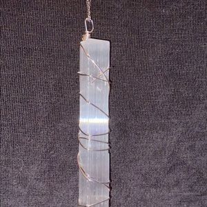 selenite wire wrapped car or protection crystal